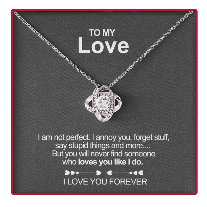 "To My Love" - Sterling Silver Necklace -W/ Real Preserved Rose